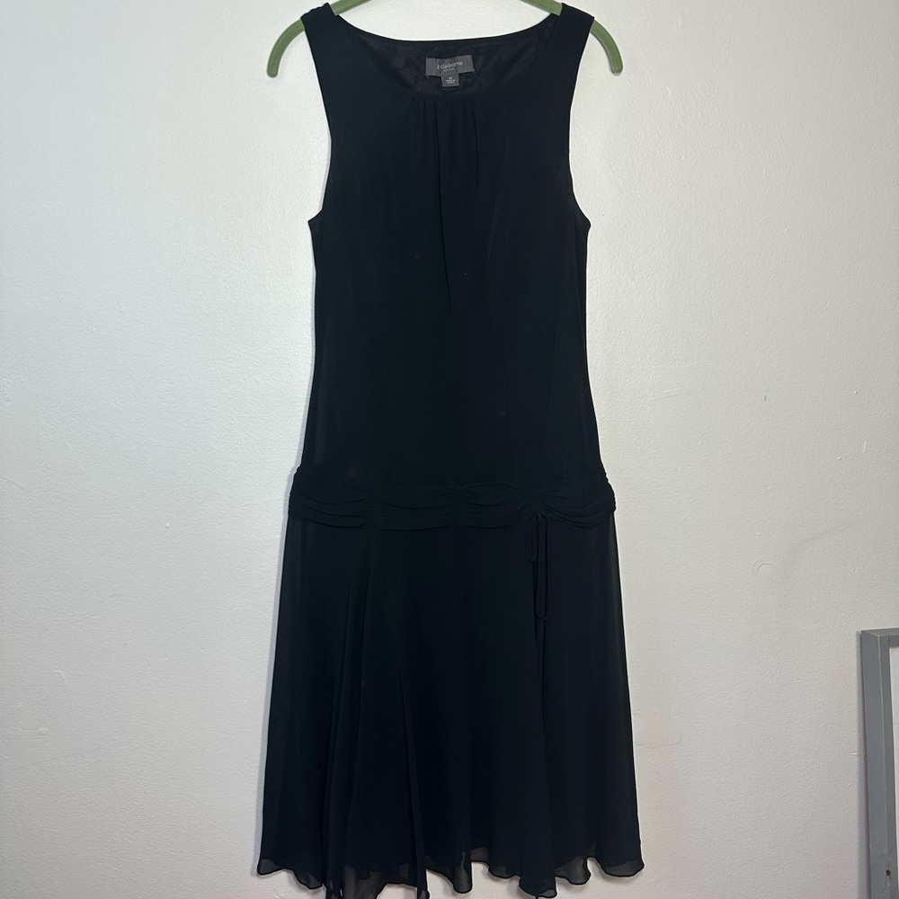 Liz Claiborne Black Sleeveless Midi Dress